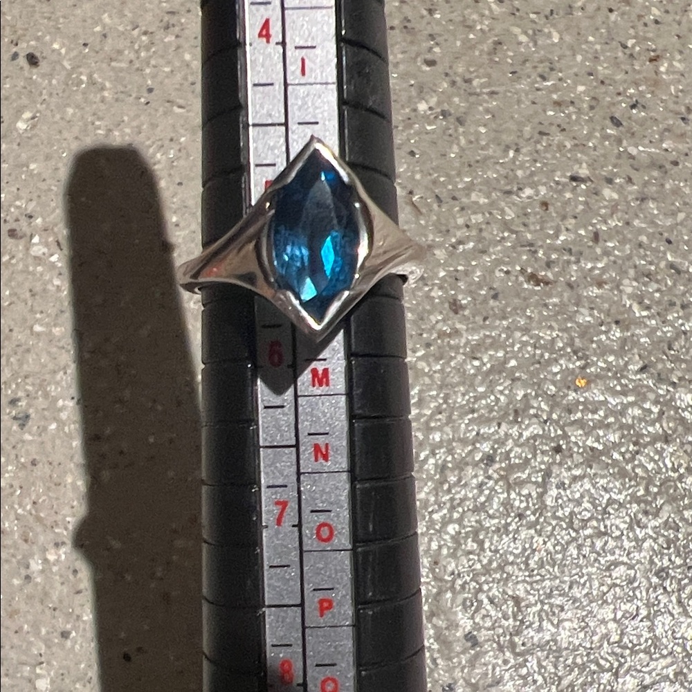 10k Custom Women's Ring with London Blue Topaz Stone - Picture 7 of 7